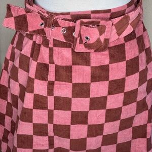 CLUELESS CHER ALICIA SILVERMAN Perfect Corduroy Cute Checkered SKIRT Size 12